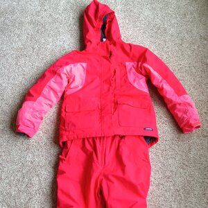 Lands' End Squall ski jacket and bibs girls size 10-12